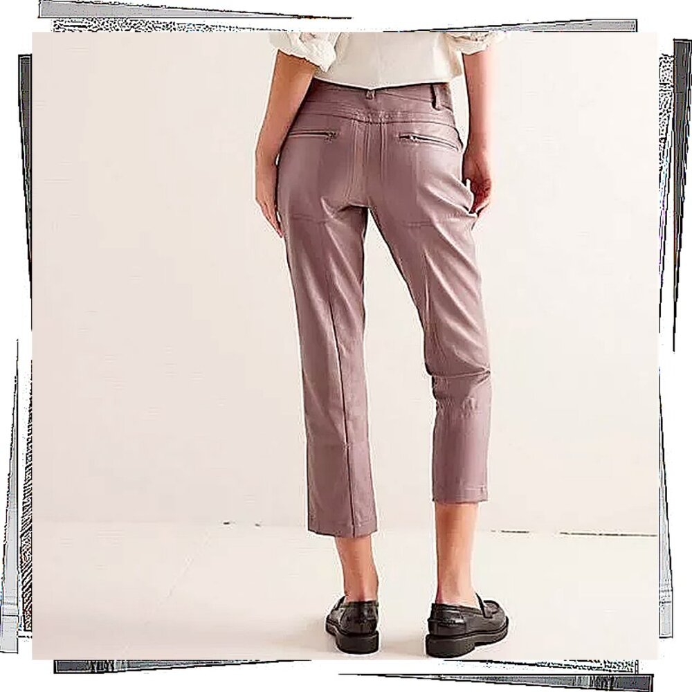 Free People Mauve Cropped Trousers